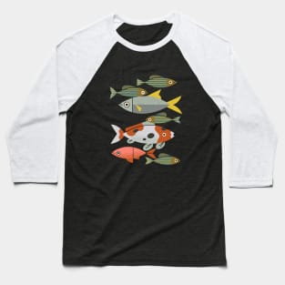 Pond Fishes Baseball T-Shirt